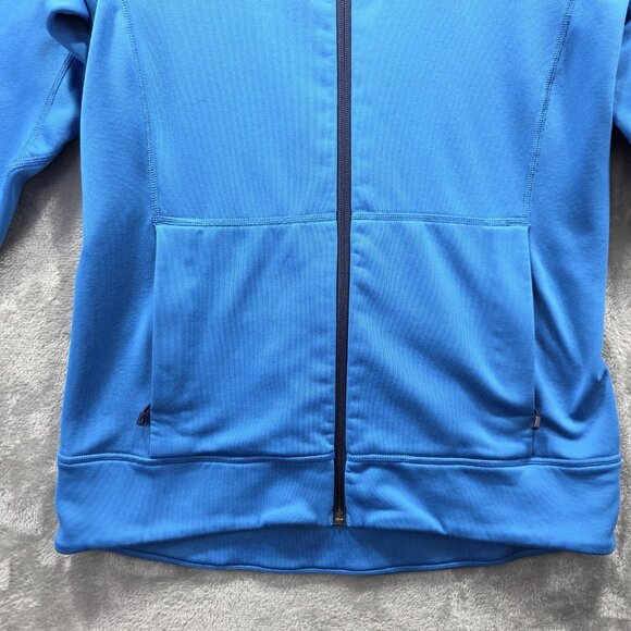 Patagonia Hoodie Jacket Womens Medium Blue Polartec Power Stretch Zip Fleece - Picture 3 of 11